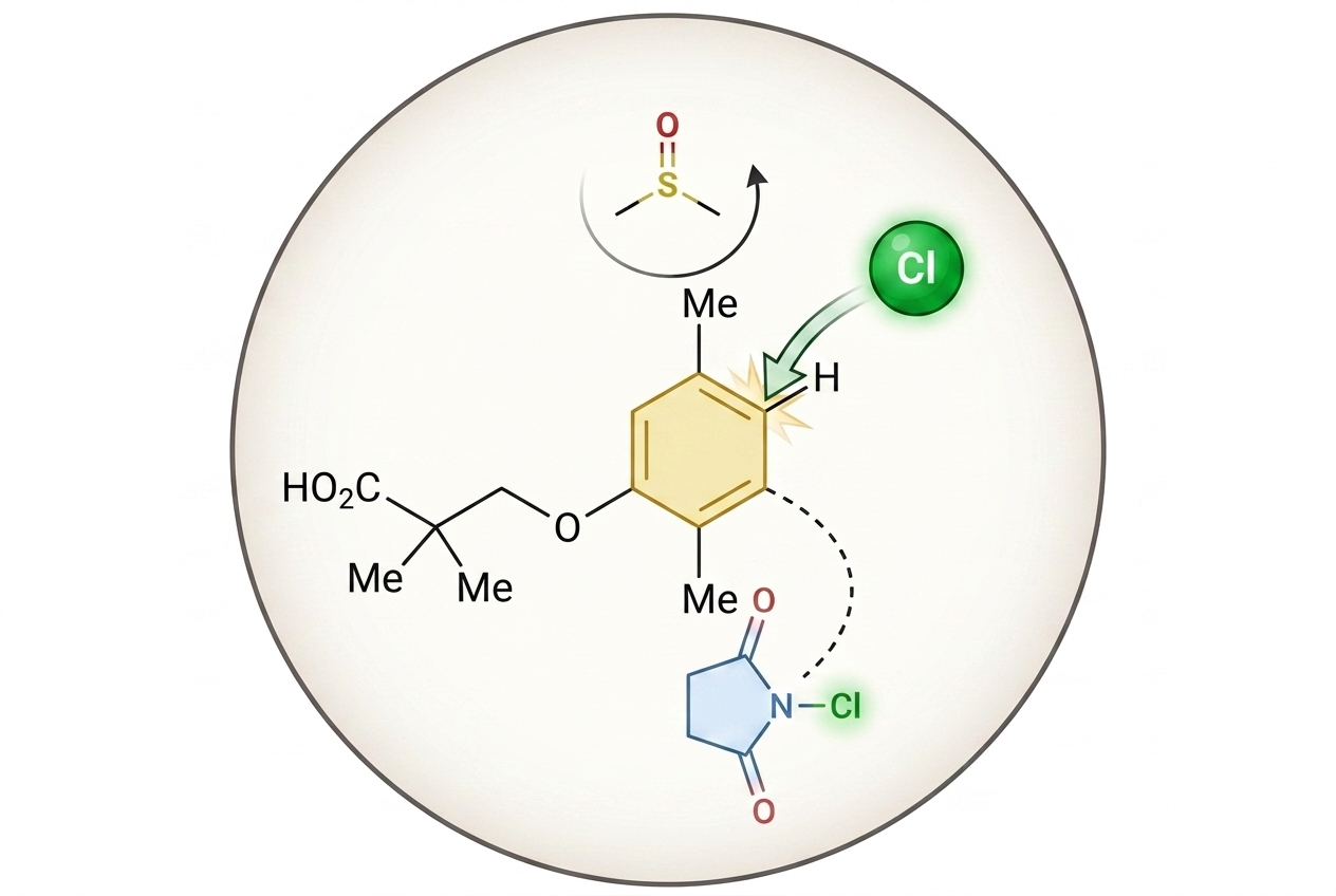 DMSO-catalysed late-stage chlorination of (hetero)arenes